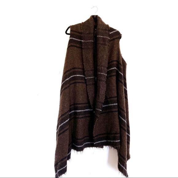 ISABEL MARANT Idoa wool mohair blend blank Kaftan Vest - Picture 4 of 12